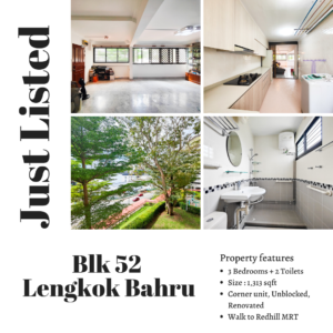 For Sale : Blk 52 Lengkok Bahru